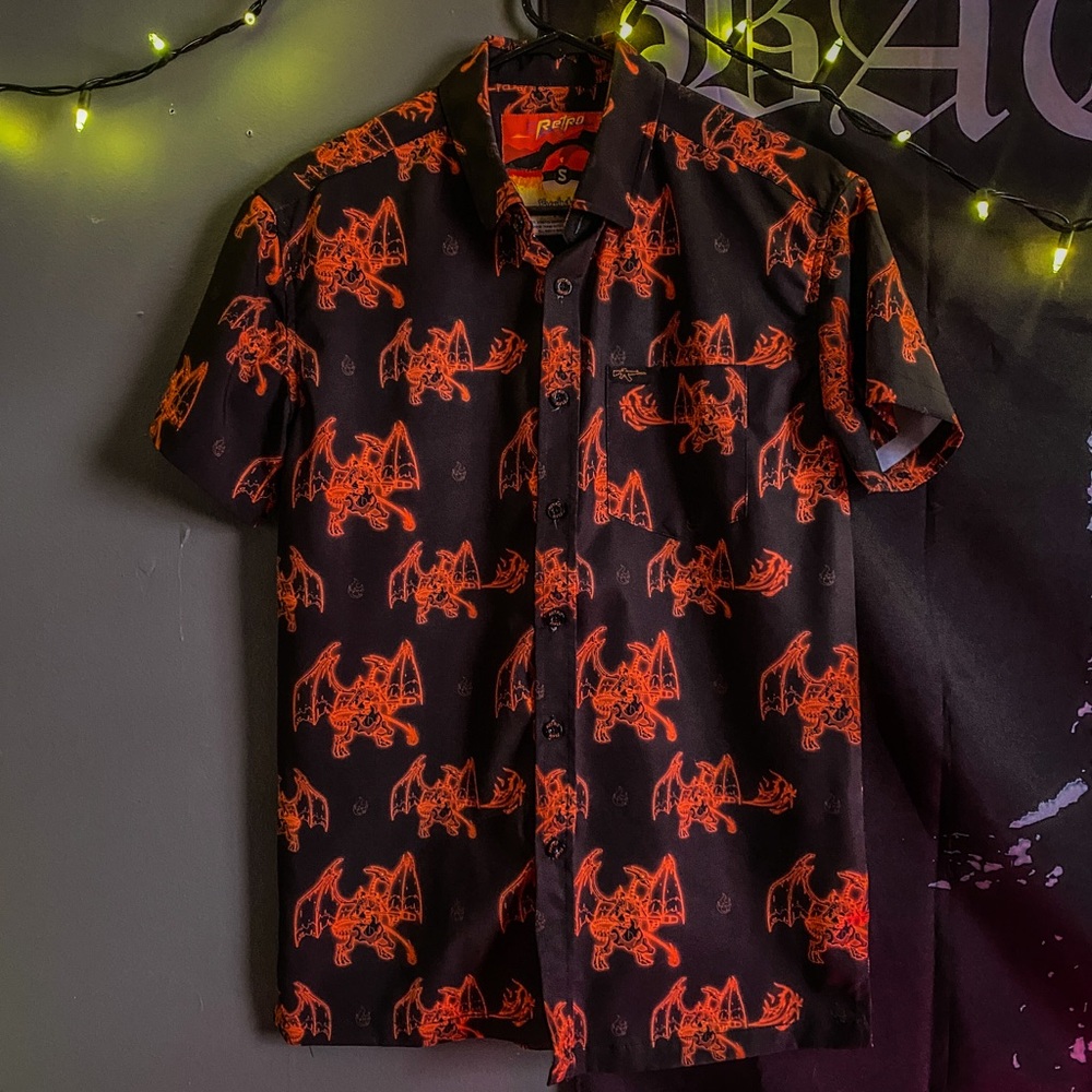 Retro Rifle Charizard Pokémon Hawaiian Shirt S limited edition